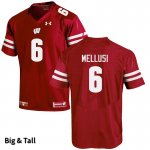 Men's Wisconsin Badgers NCAA #6 Chez Mellusi Red Authentic Under Armour Big & Tall Stitched College Football Jersey FO31Y28GZ
